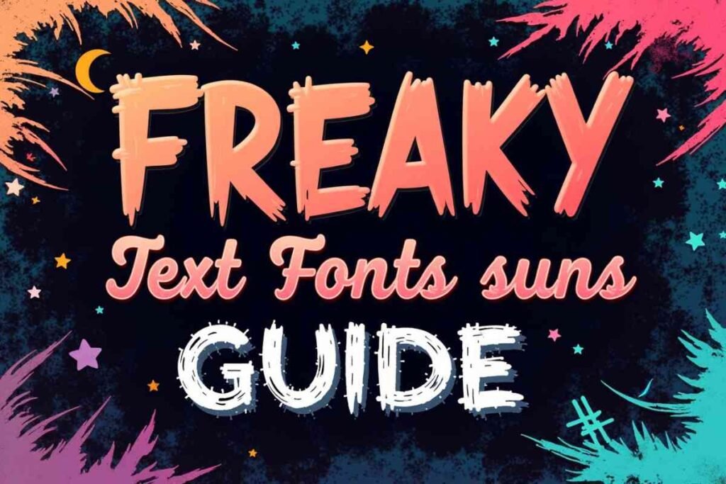 Freaky text fonts for Instagram bios and creative designs, featuring glitchy fonts, spooky typography, and funky decorative styles to make your text stand out.