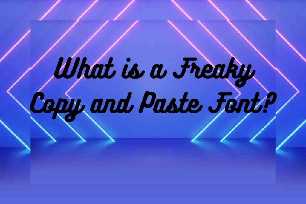 Freaky copy and paste font