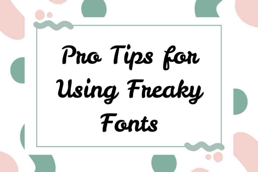 How to Do the Freaky Font​