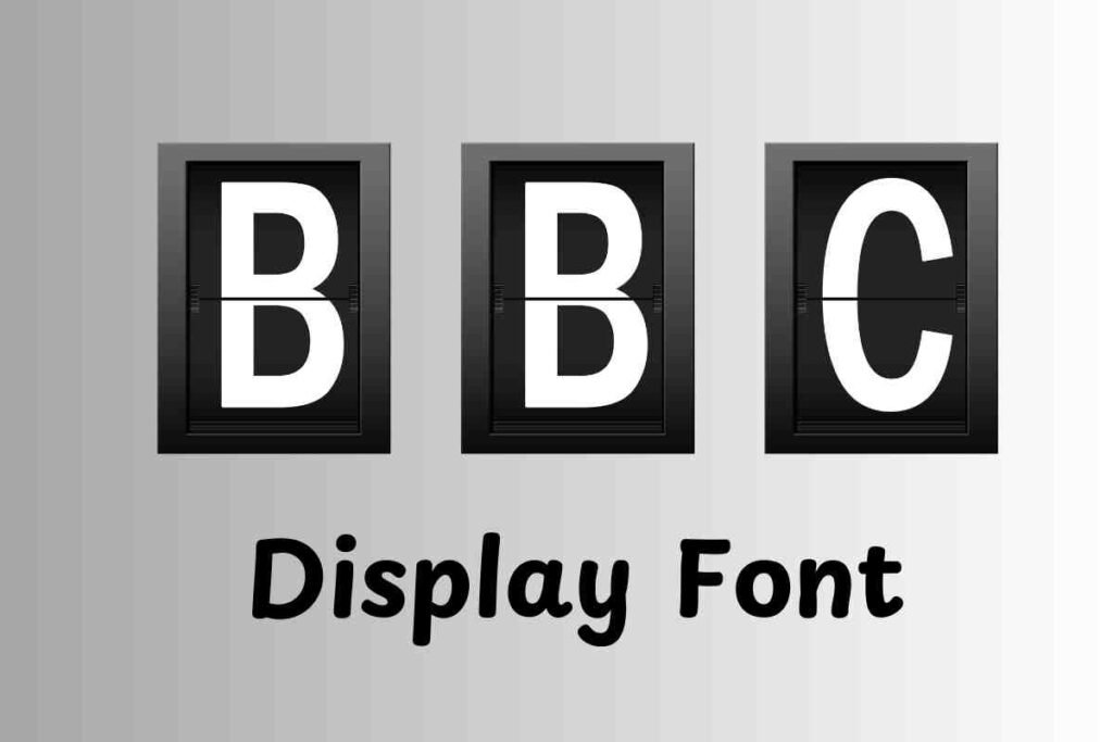 BBC display font