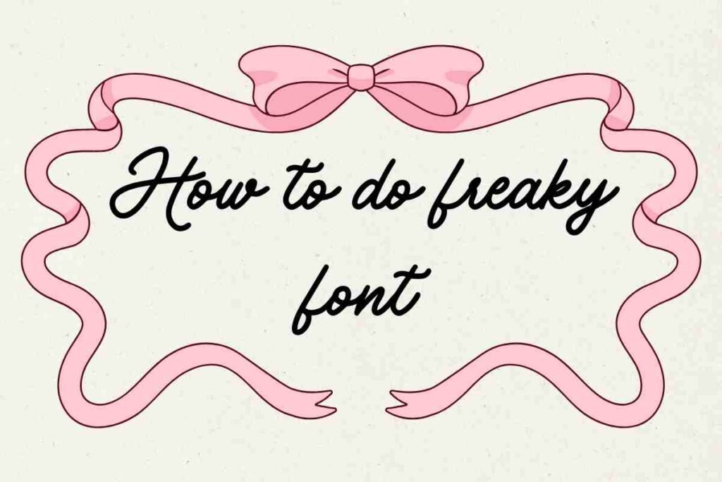 How to do freaky font