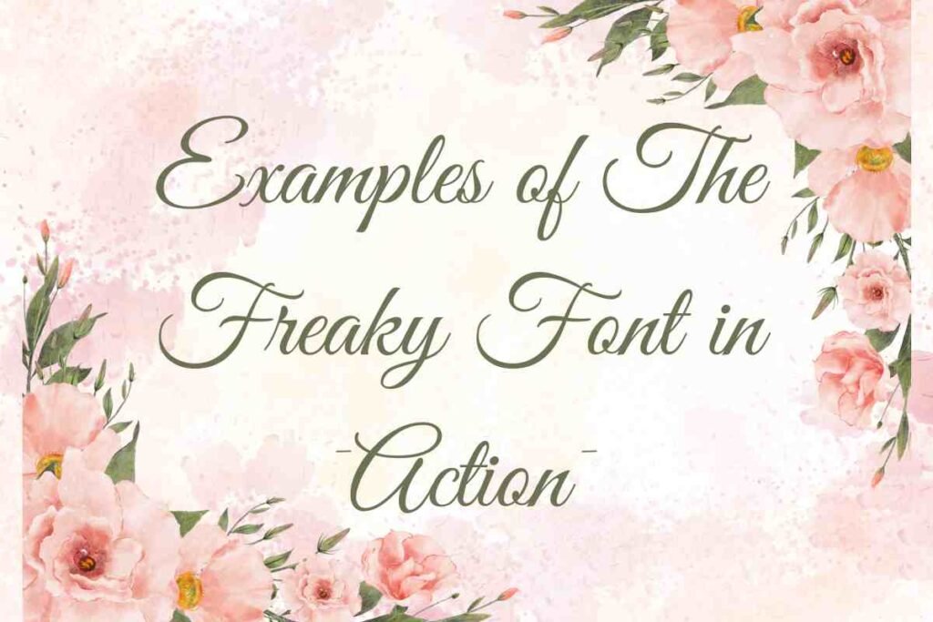 The freaky font