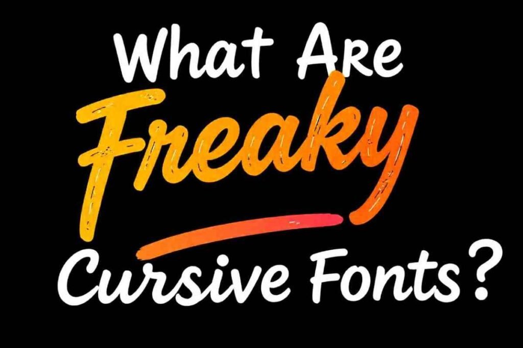 Freaky cursive font​