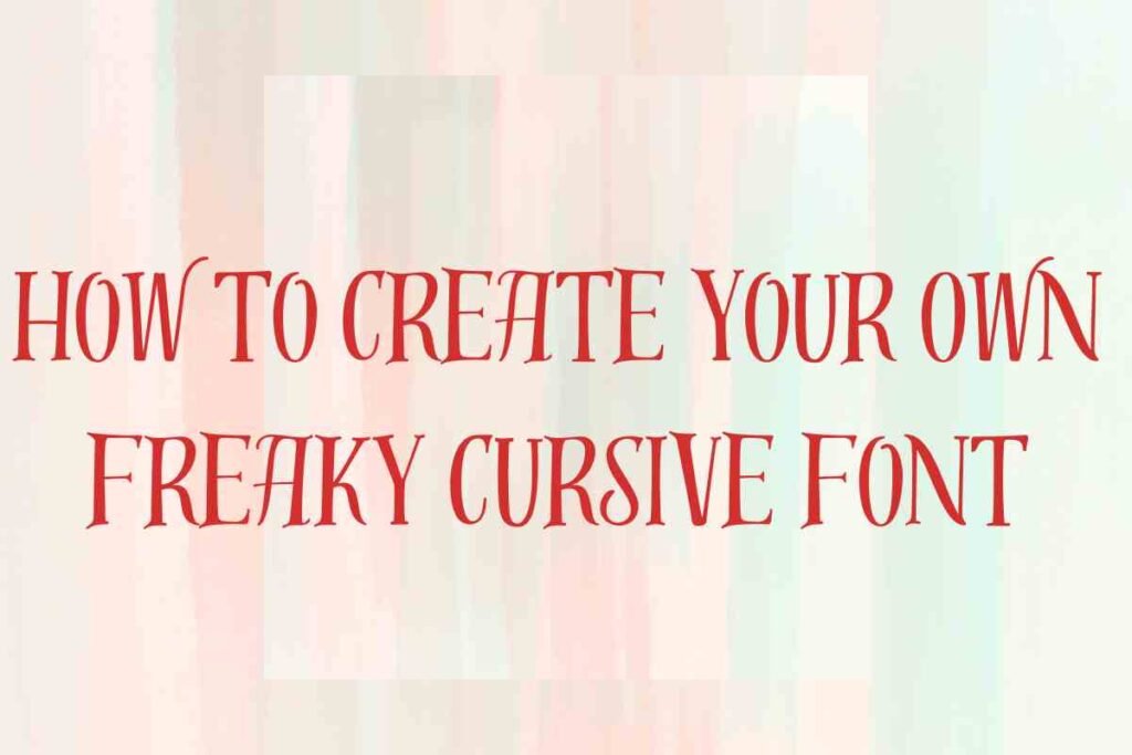 Freaky cursive font​