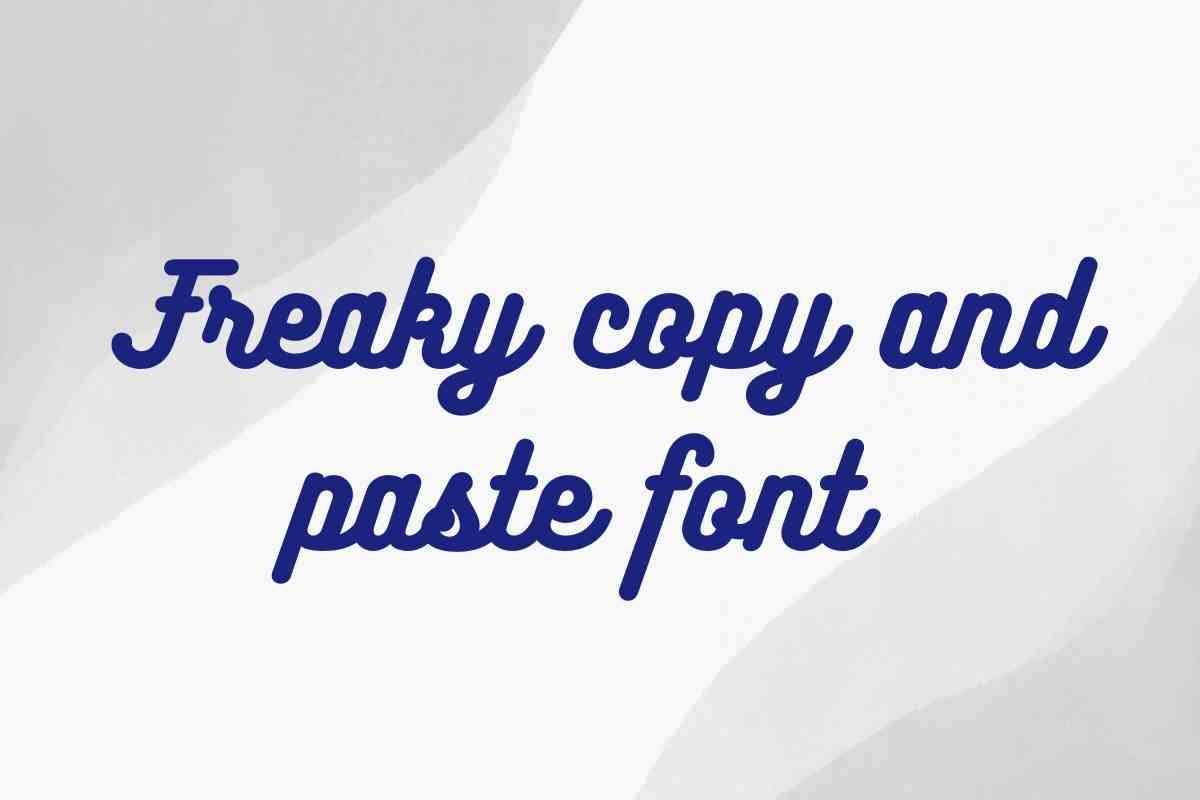 Freaky copy and paste font