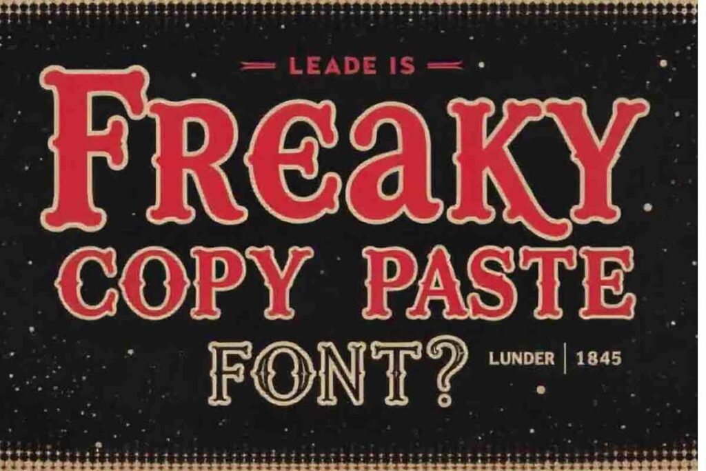 Freaky copy paste font​