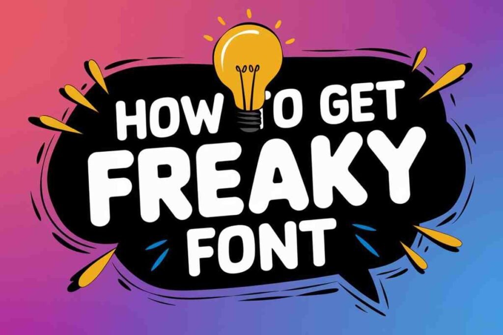 How to Get Freaky Font​