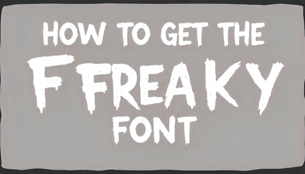 How to get the freaky font