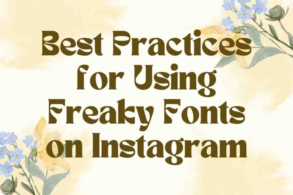 Freaky instagram font