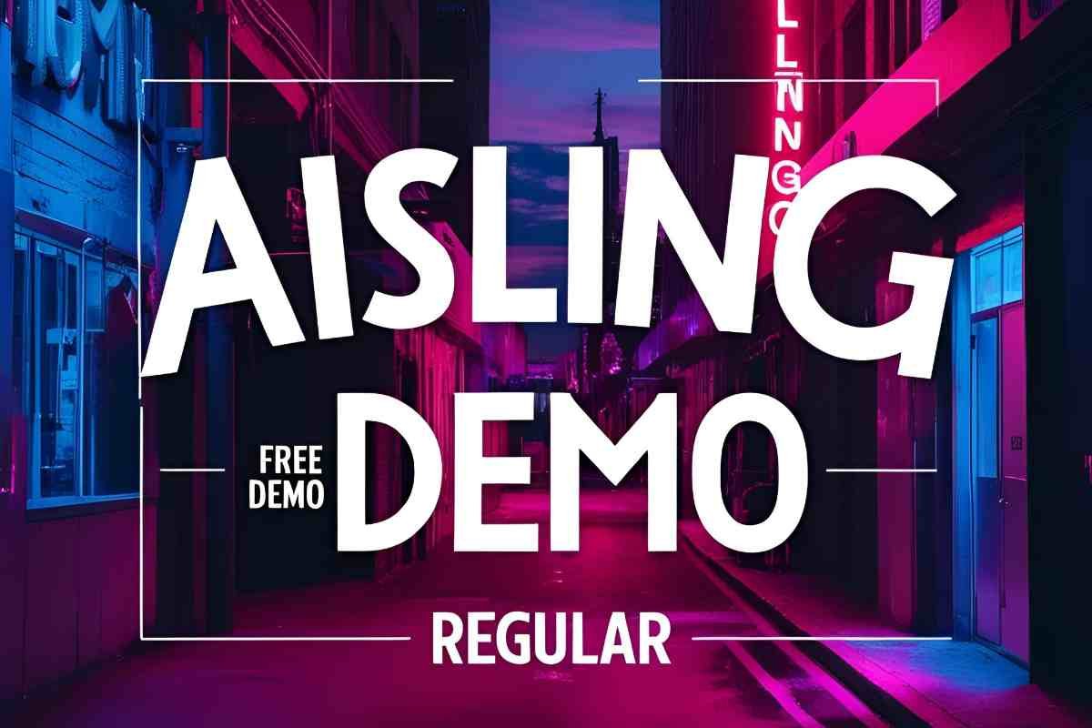 Aisling free demo regular font