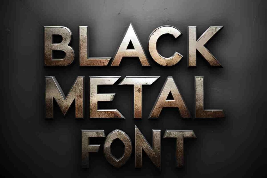 Black metal font