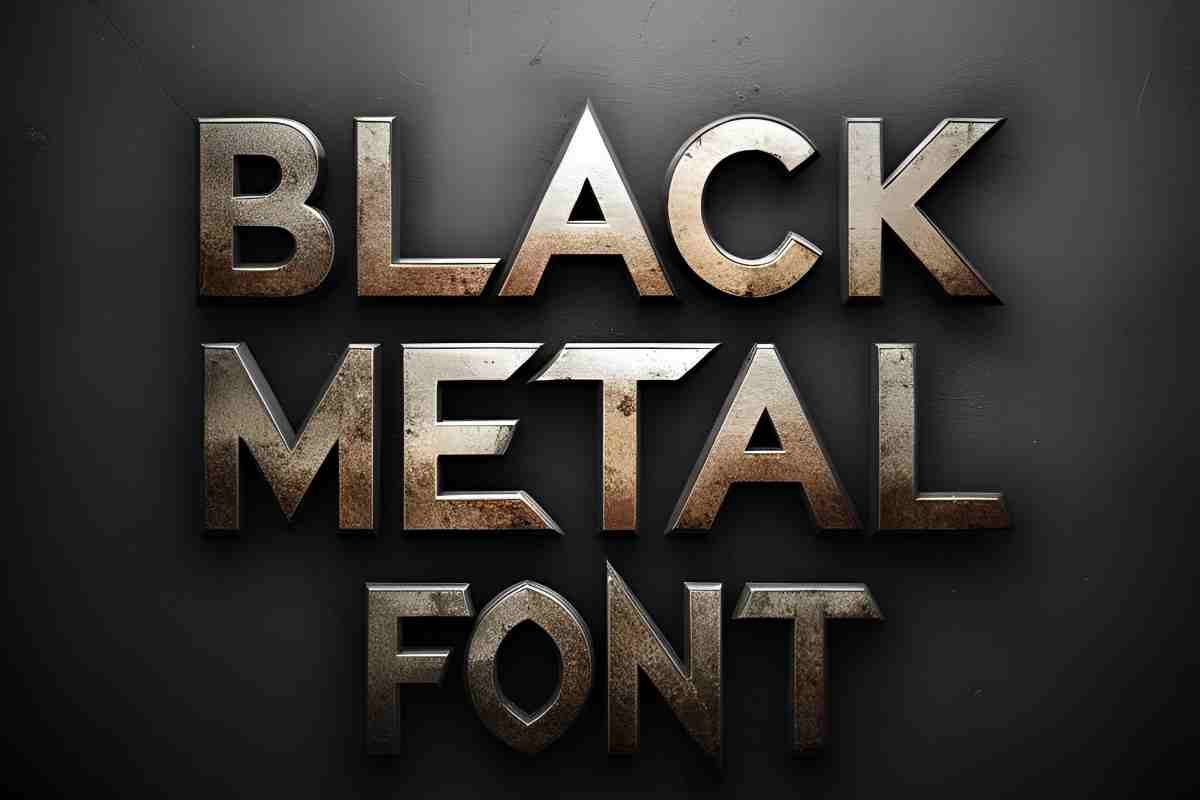 Black metal font