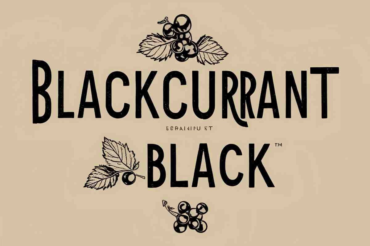 blackcurrant black font